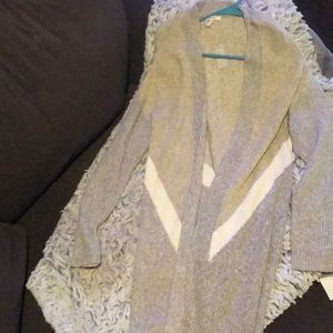 Maurice’s sweater cardigan. Brand NWT. Grey cream and white colors. Size XL